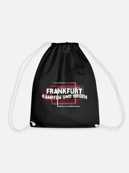 Frankfurt - kämpfen uns siegen - Turnbeutel - Schwarz