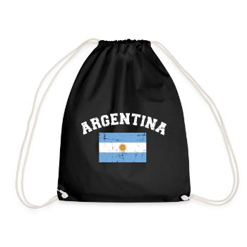 Argentinien - Turnbeutel - Schwarz - Vorne