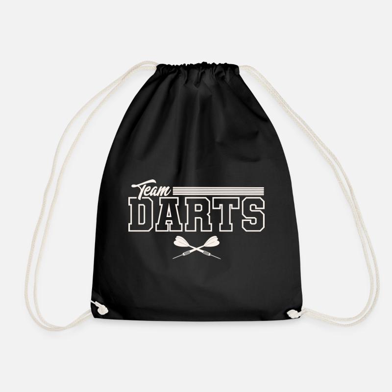 Dart Darten Darts Team - Turnbeutel - Schwarz