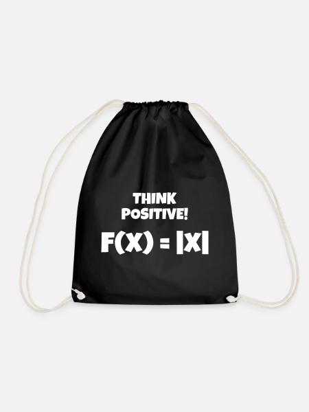 Denk positiv! Think positive! - Turnbeutel - Schwarz