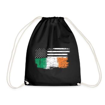 Drapeau irlandais avec étoiles - Sac de sport léger - noir - Devant