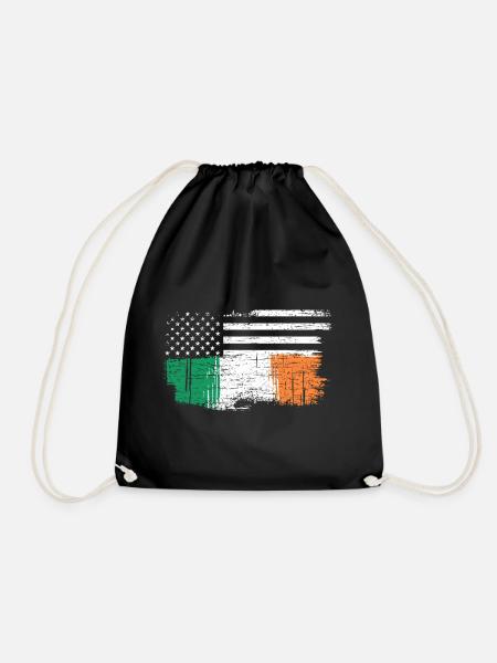 Brushstroke Irish Flag with Stars - Sportstaske - sort