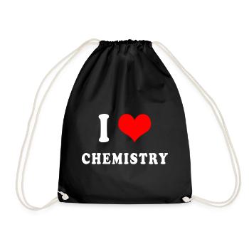 I love chemistry - Drawstring Bag - black - Front