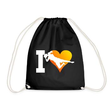 Footballer Football Player Football Women's Football - Drawstring Bag - black - Front
