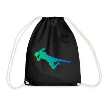 Football Football Goalkeeper Footballer Men - Drawstring Bag - black - Front