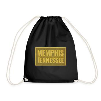Memphis Tennessee Retro Schrift - Turnbeutel - Schwarz - Vorne