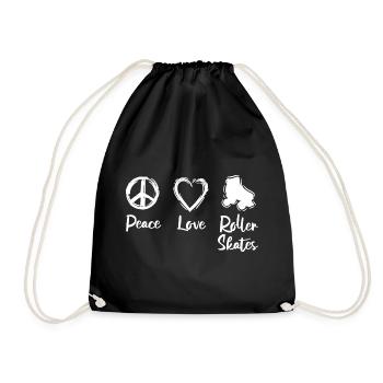 Peace Love Roller Skates - Sac de sport léger - noir - Devant