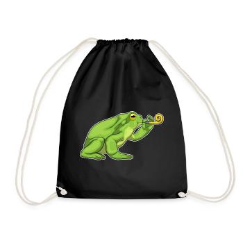 Frog Birthday Toad - Drawstring Bag - black - Front
