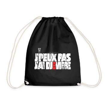 J peux pas j ai Djembe - Sac de sport léger - noir - Devant