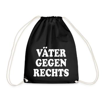 Väter gegen rechts - Turnbeutel - Schwarz - Vorne