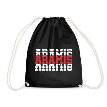 Aramis t-shirt t-shirt idée cadeau texte empilé - Sac de sport léger - noir - Devant