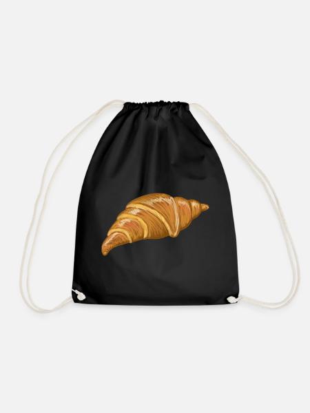 Golden Croissant Sonnenaufgangs-Illustration - Turnbeutel - Schwarz