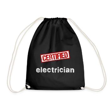 Électricien - Sac de sport léger - noir - Devant