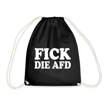 Fick die afd - Turnbeutel - Schwarz - Vorne