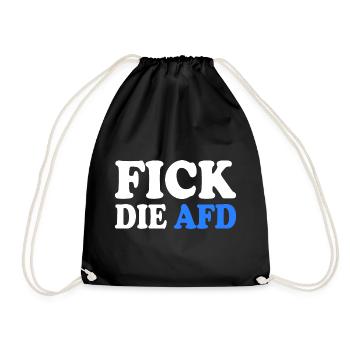 Fick die afd - Turnbeutel - Schwarz - Vorne