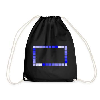 Jeu - Cadre rétro Carrés bleus à plusieurs niveaux - Sac de sport léger - noir - Devant