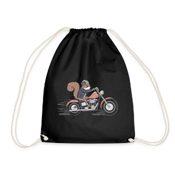 Cavalier d’écureuil à vélo - Sac de sport léger - noir - Devant