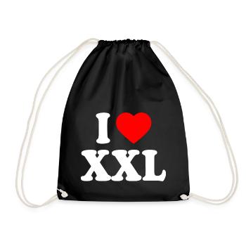 I love xxl - Sac de sport léger - noir - Devant