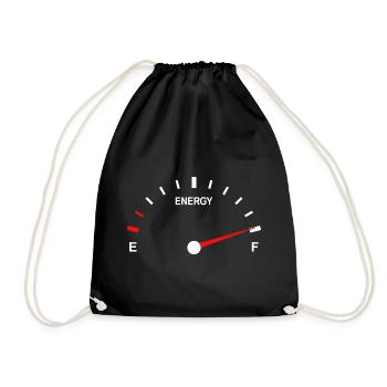 Jauge de carburant vibrante design abstrait - Sac de sport léger - noir - Devant
