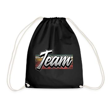 Team - Turnbeutel - Schwarz - Vorne