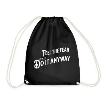 Citation Motivante en Style Retro Blanc - Sac de sport léger - noir - Devant