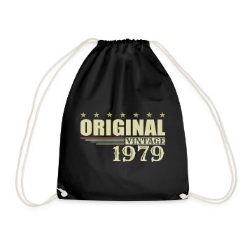 1979 Birthday 1979 - Drawstring Bag - black - Front