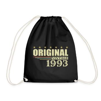 1993 birthday 1993 - Drawstring Bag - black - Front