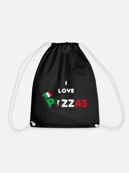 Pizza-Humor-Geschenk Pazzaiolo - Turnbeutel - Schwarz