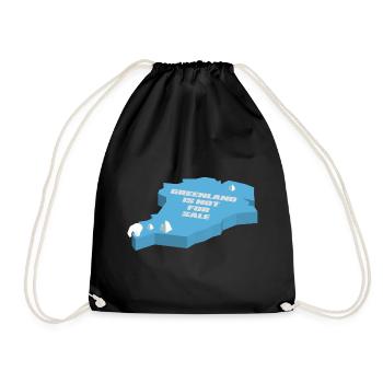 Greenland is not for sale (3D edition) - Drawstring Bag - black - Front