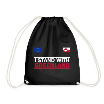 I support Greenland - Greenland - Drawstring Bag - black - Front