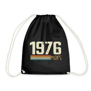 Vintage Mars 1976 - Sac de sport léger - noir - Devant