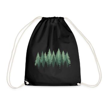 Forêt Nature Arbres Nature Nature Amoureux de la nature - Sac de sport léger - noir - Devant