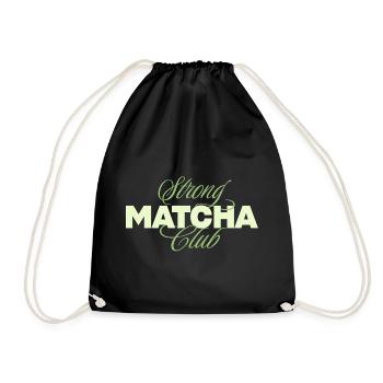 Starker Matcha Club - Turnbeutel - Schwarz - Vorne