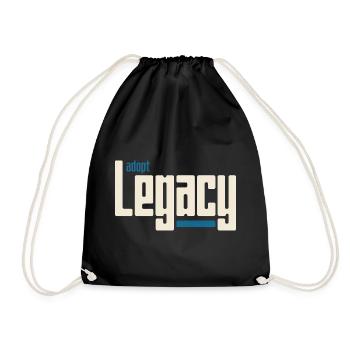 Adopt Legacy Retro Typography - Drawstring Bag - black - Front