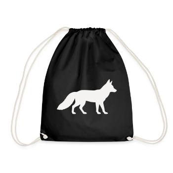 Fox - Drawstring Bag - black - Front