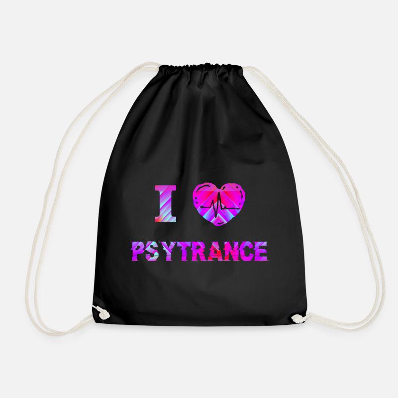 Psytrance Goa Trance - Turnbeutel - Schwarz