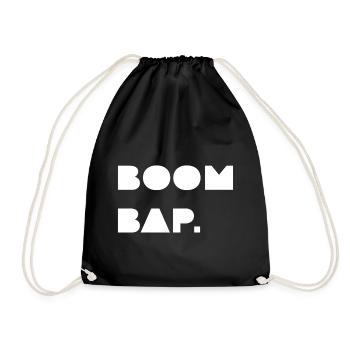 Hip Hop Rap Boom Bap Musik Geschenk - Turnbeutel - Schwarz - Vorne