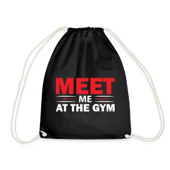 Motivational Saying Fitness Workout Design - Drawstring Bag - black - Front