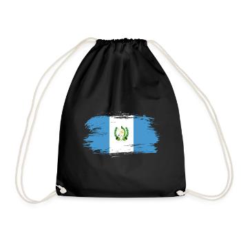 Guatemala flag - Drawstring Bag - black - Front