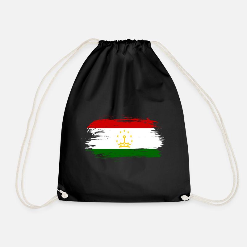 Tadschikistan Flagge - Turnbeutel - Schwarz