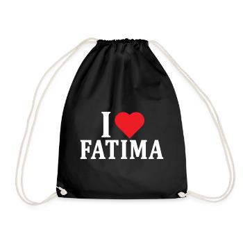 t-shirt J’aime Fatima idée cadeau t-shirt - Sac de sport léger - noir - Devant