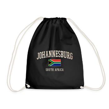 Johannesburg Südafrika Vintage - Turnbeutel - Schwarz - Vorne