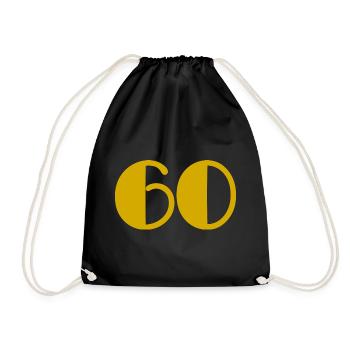 ANNIVERSARY. HAPPY BIRTHDAY. HAPPY BIRTHDAY. - Drawstring Bag - black - Front