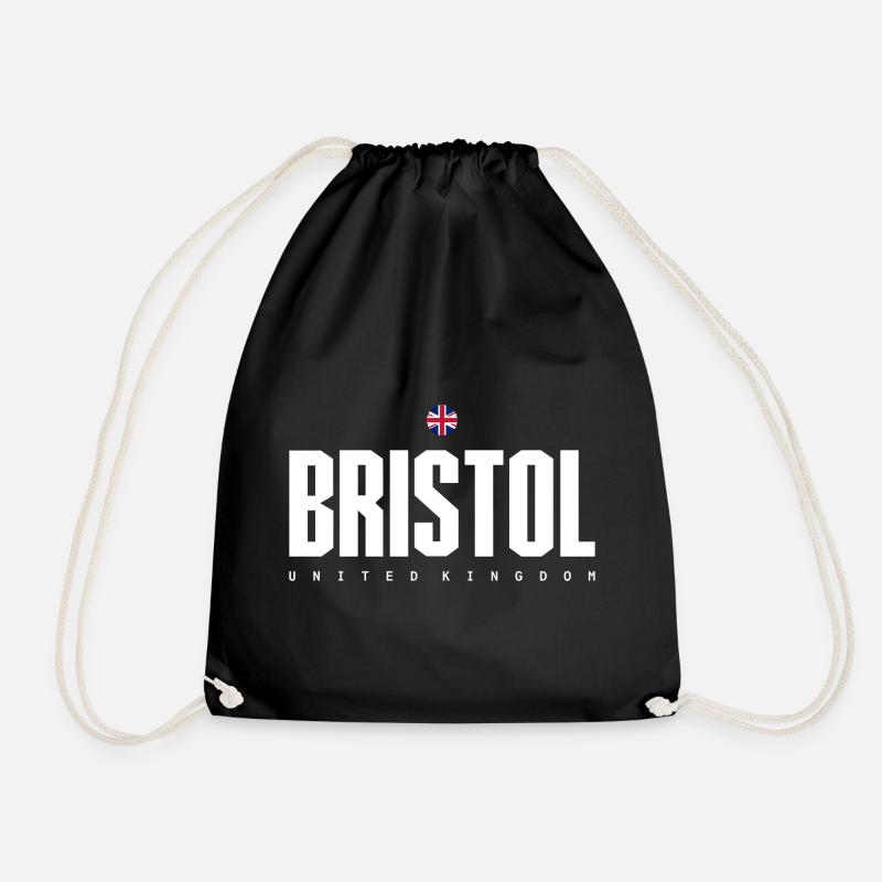 Bristol UK Block-Wortmarke - Turnbeutel - Schwarz