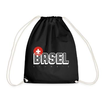 Basel - Drawstring Bag - black - Front
