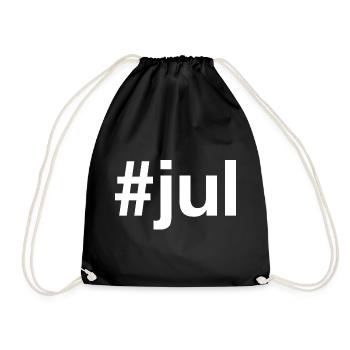JUL Christmas Hashtag - Turnbeutel - Schwarz - Vorne