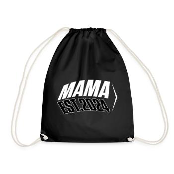 MAMA Shirt Est.2024 - Turnbeutel - Schwarz - Vorne