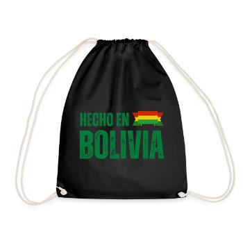 Made in Bolivia, Bolivian pride - Drawstring Bag - black - Front