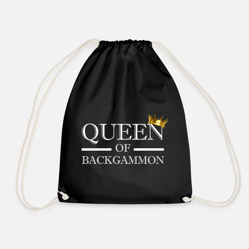 Queen Of Backgammon - Turnbeutel - Schwarz