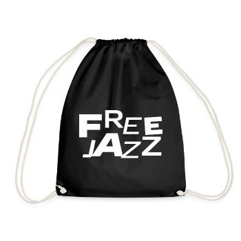 Free Jazz Bold Typography - Drawstring Bag - black - Front